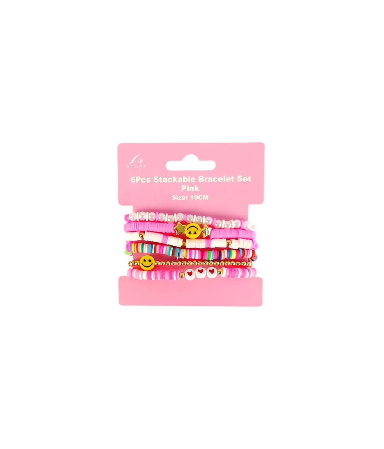 Pink Bracelet Set 6pc