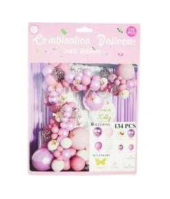 Pink Combination Party Balloon Garland Kit 134pc
