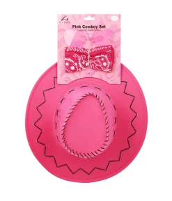 Pink Cowboy Hat Set