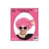 Pink Curly Wig With Glasses Party Set