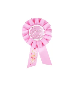 Pink Dad To Be Badge 8×15.5cm