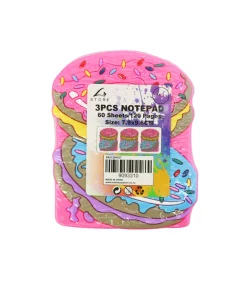 Pink Donut Notepad 60 Sheets 3pc