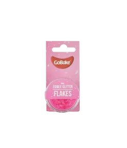 Pink Edible Glitter Flakes 2g