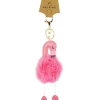Pink Flemingo PomPom Keyring