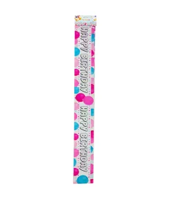 Pink Happy Birthday Foil Banner 11 x 260 cm