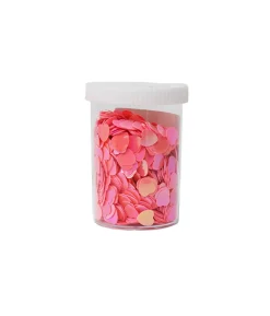Pink Heart Shape Sequins 80g
