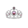 Pink Heart Silver Princess Tiara