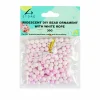 Pink Iridescent Pearl DIY Bead Ornament With White Rope 30g