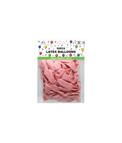 Pink Latex Plain Balloons 5inch 50pk