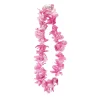 Pink Metallic Flower Lei