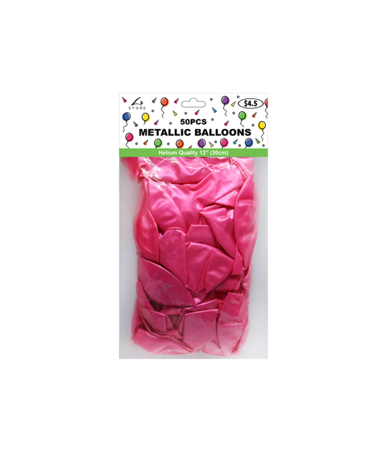 Pink Metallic Latex Balloons 12inch 50pk