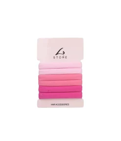 Pink Mix Hair Ties Set 6pk