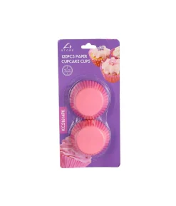 Pink Paper Cupcake Cup 120pc 9cm