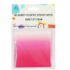 Pink Plastic Sticky Notes 50 sheets 7.5 x 7.5cm