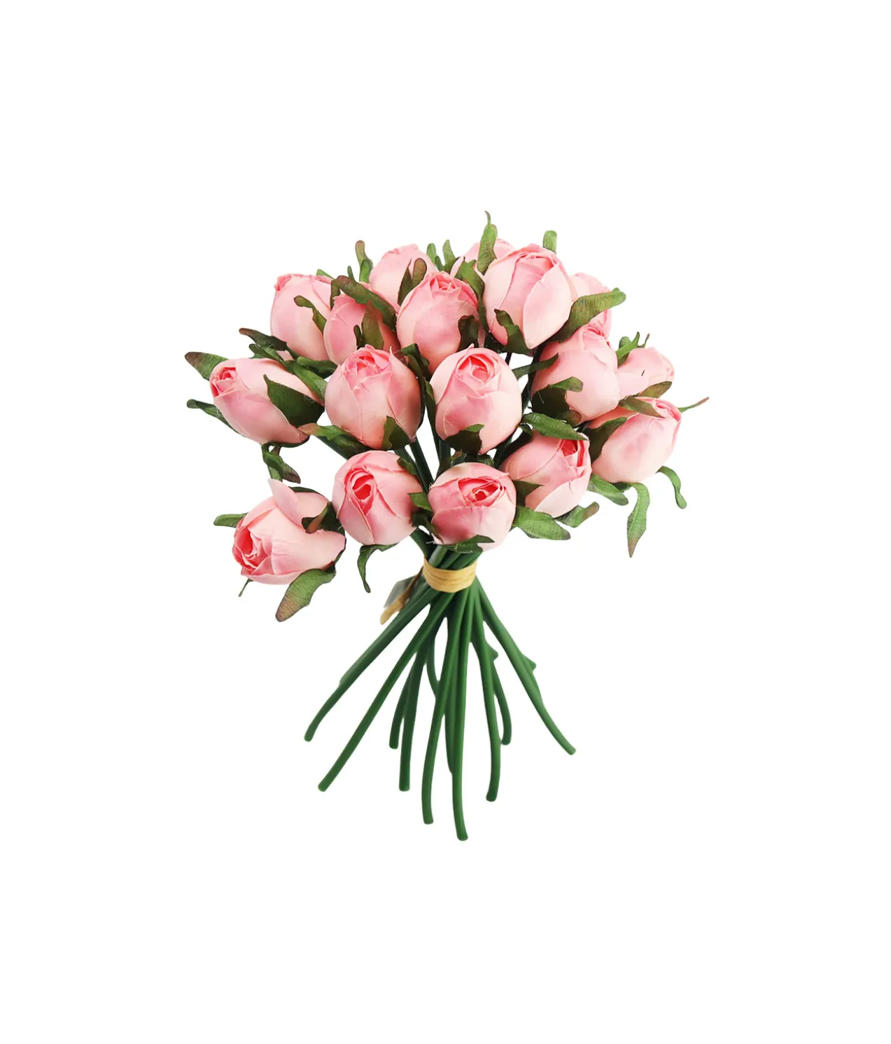 Pink Rose Bud 18 Head 28cm