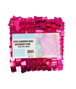 Pink Shimmer Wall Panels 6pc