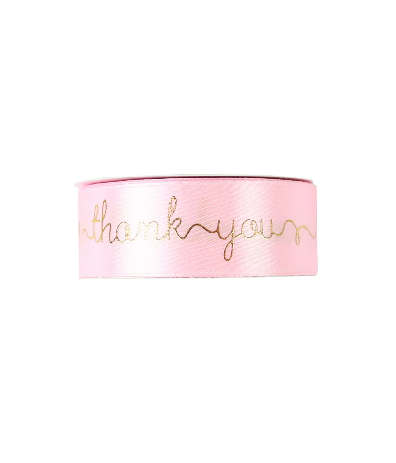 Pink Thank You Ribbon 2.5cm x 22.8m