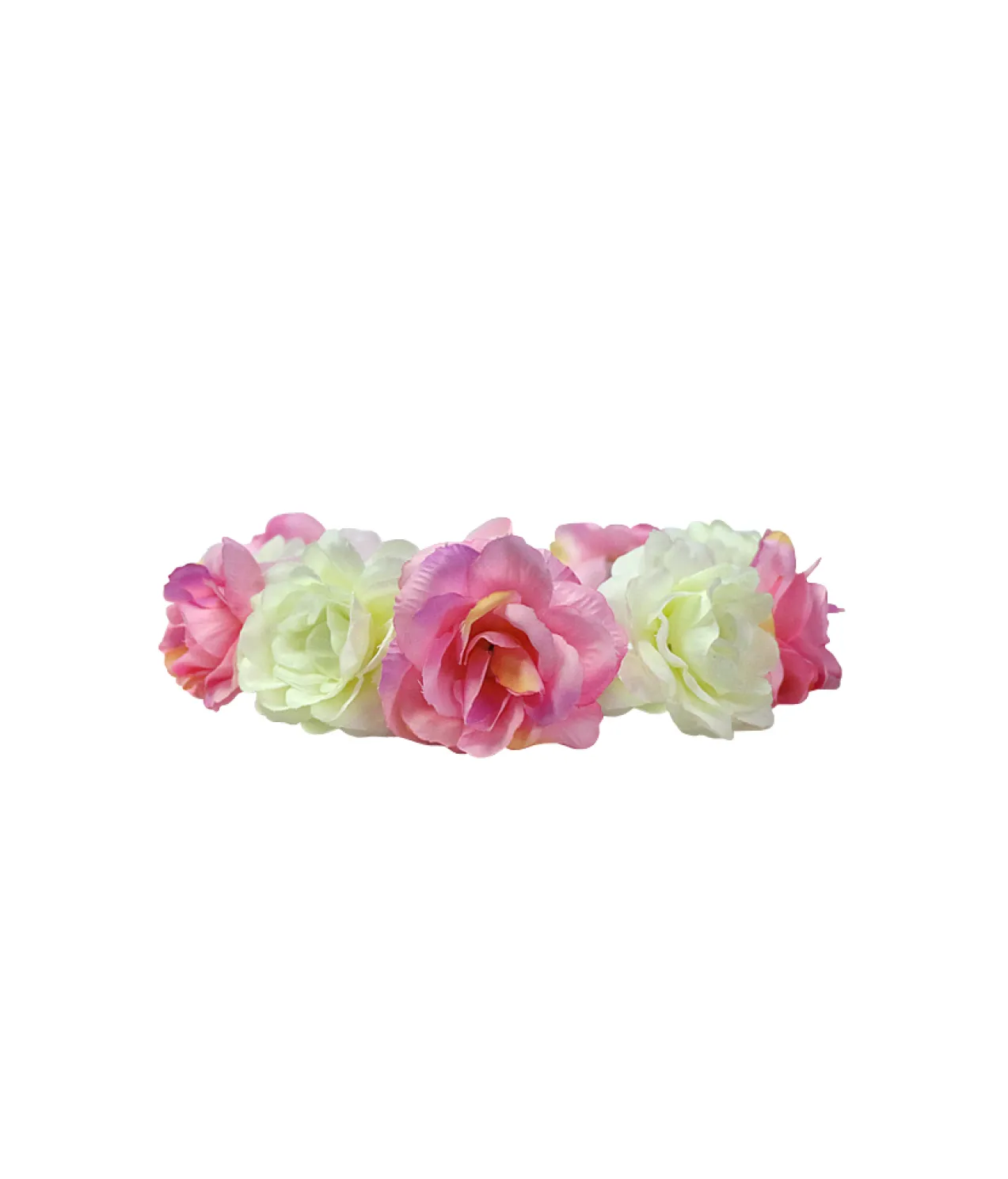 Pink & White Rose Flower Crown