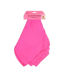 Plain Hot Pink Bandanas 54x54cm 3pc