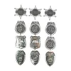 Plastic Police Badge 7 x 5.5 cm 12pk