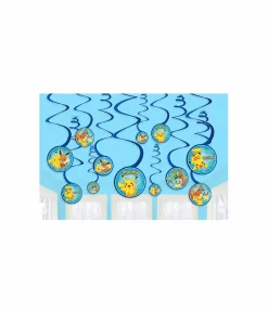 Pokemon Classic Spiral Decorations 12pk