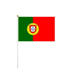Portugal Hand Waving Flag 10pc