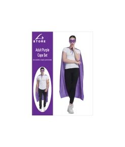 Purple Adults Cape & Mask Set