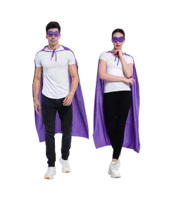 Purple Adults Cape & Mask Set