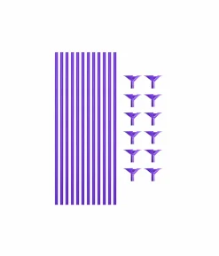 Purple Balloon Stick & Cup Set 12pk