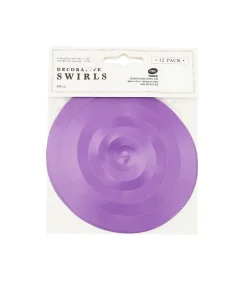 Purple Decorative Swirls 12pk