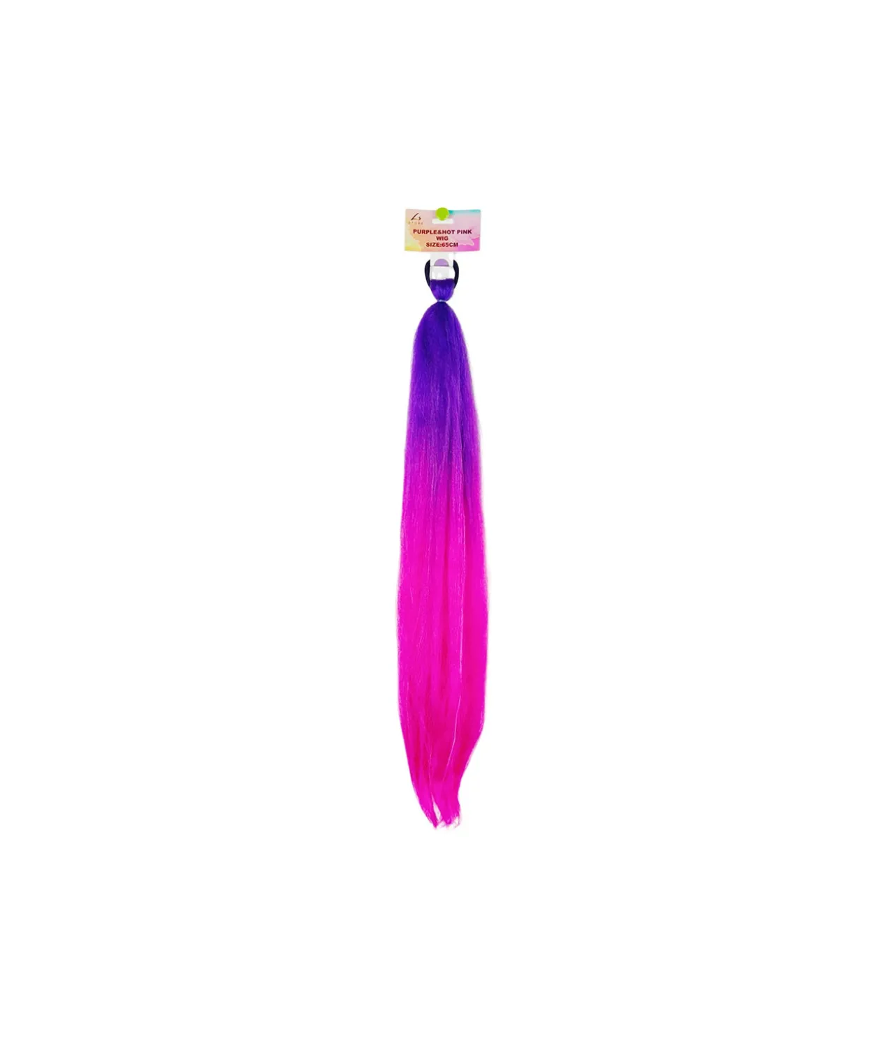 Purple Hot Pink Party Wig 65cm