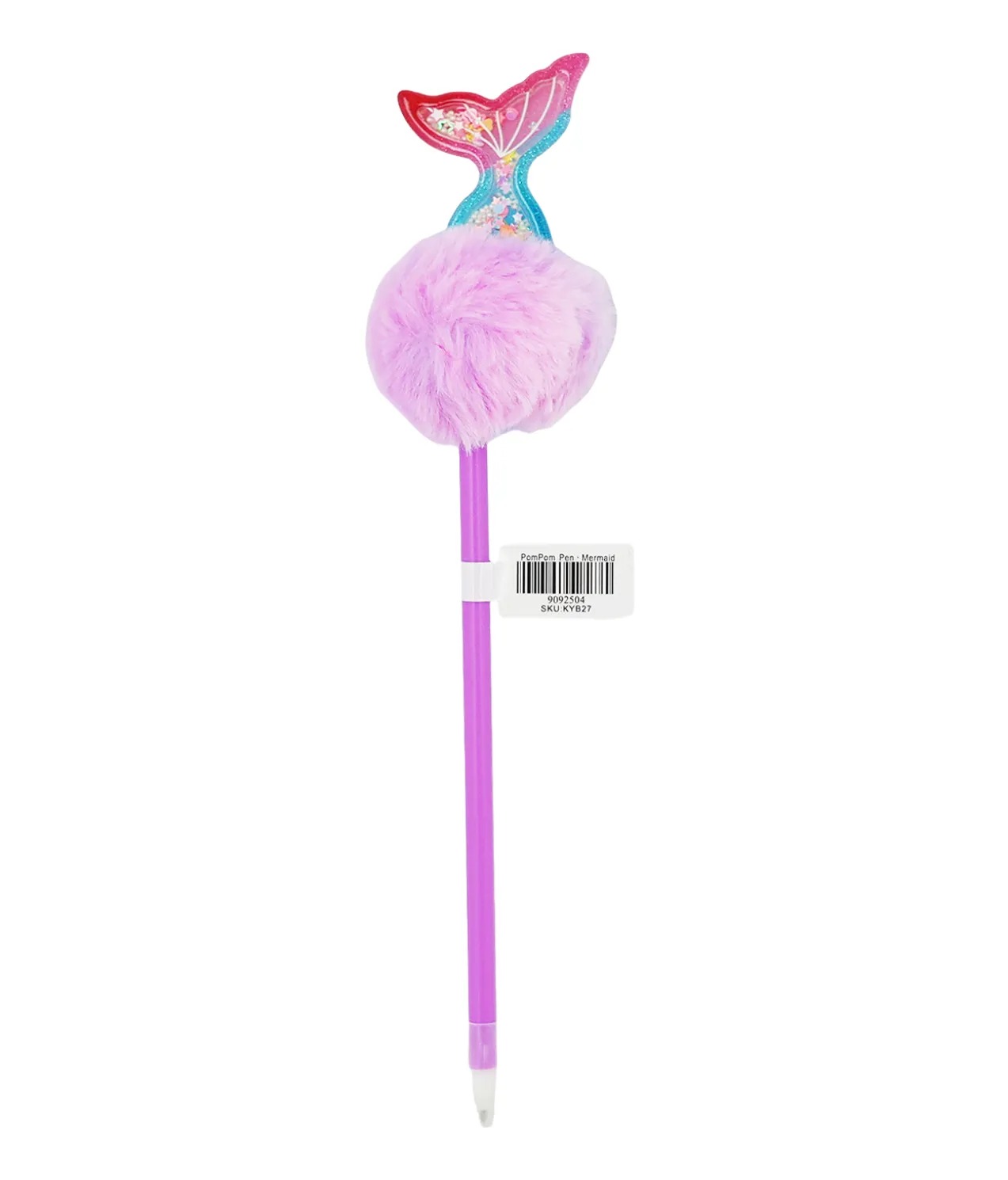 Purple Mermaid PomPom BallPoint Pen