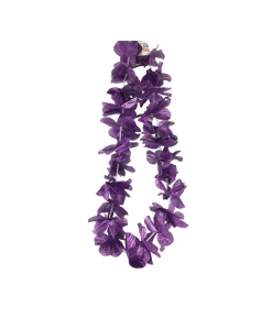 Purple Metallic Flower Lei