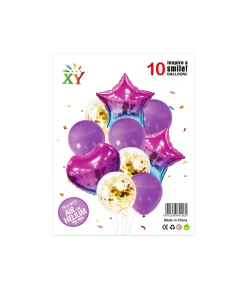 Purple Party Balloon Set 10pc