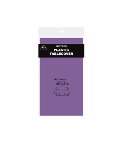 Purple Round Plastic Tablecover 213x213cm