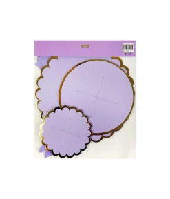 Purple With Gold Hot Stamp Cupcake 3 Tier Stand