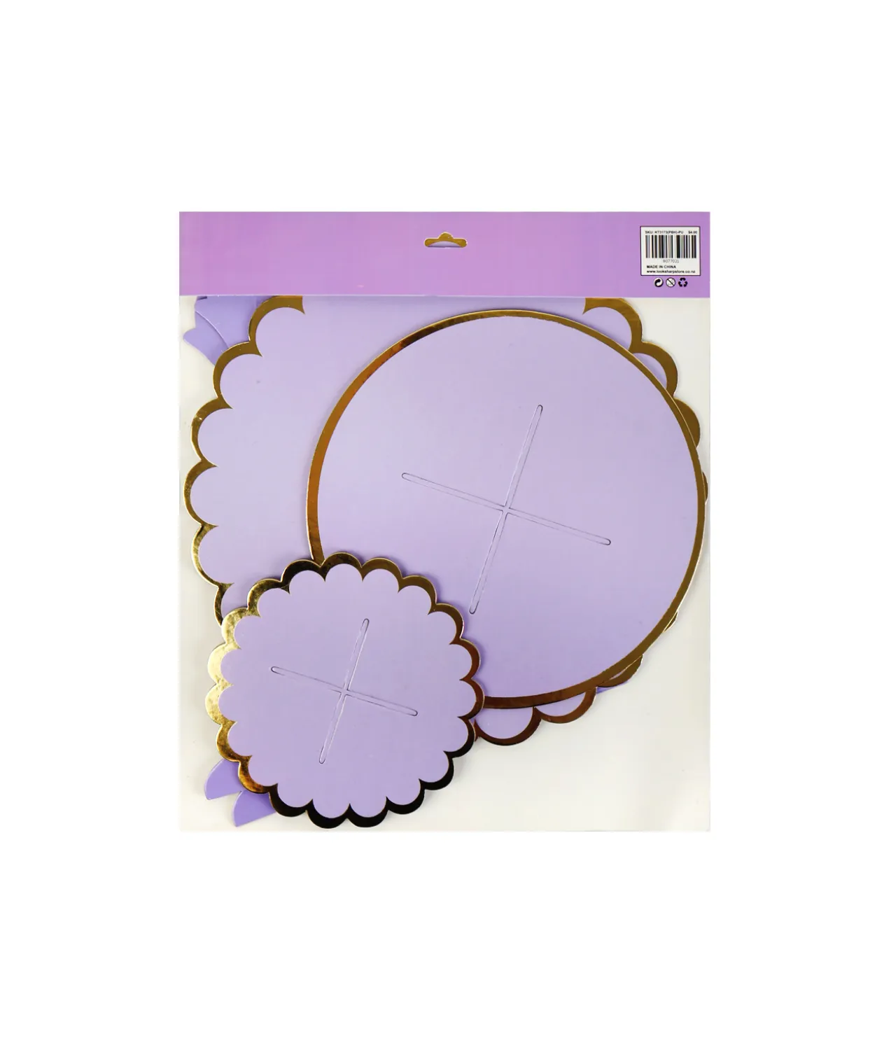 Purple With Gold Hot Stamp Cupcake 3 Tier Stand