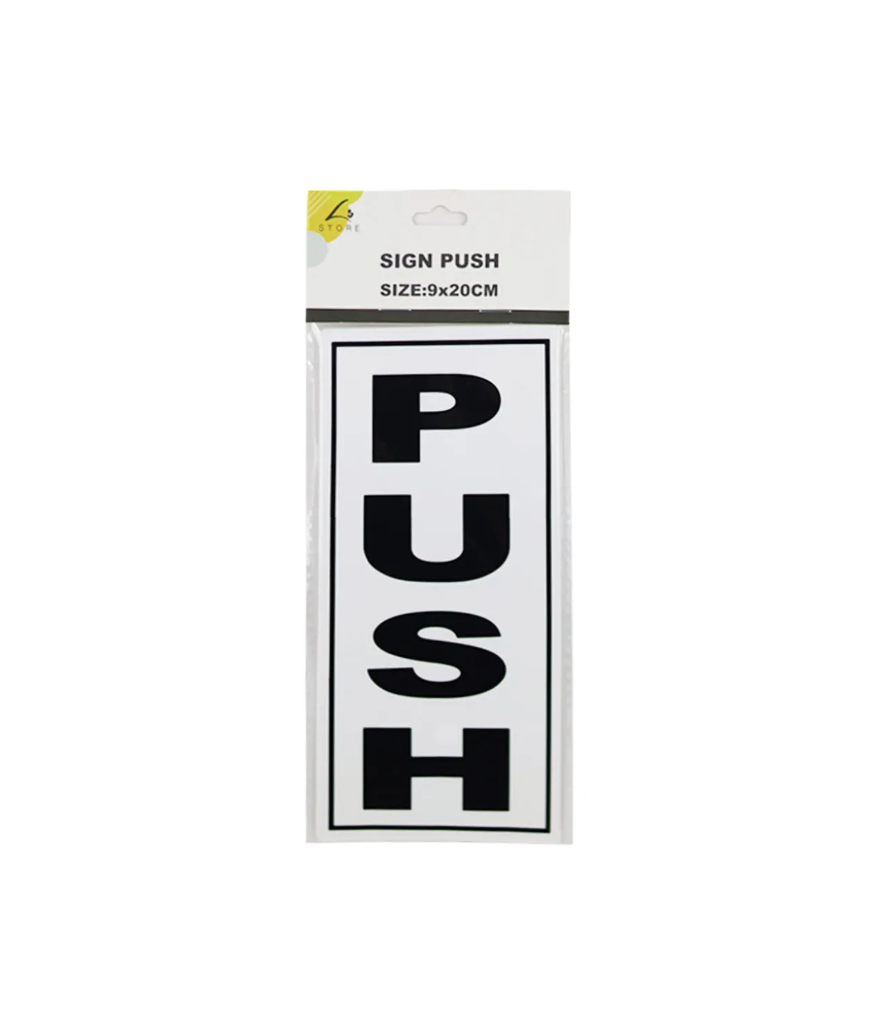 Push Sign 9x20cm