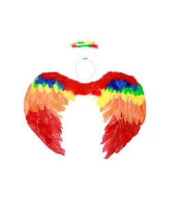 Rainbow Angel Wings & Headband 80cm