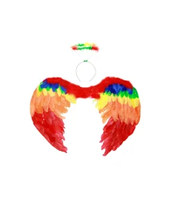 Rainbow Angel Wings & Headband 55cm