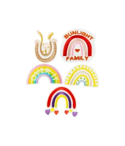 Rainbow DIY Cloth Patch 5pc