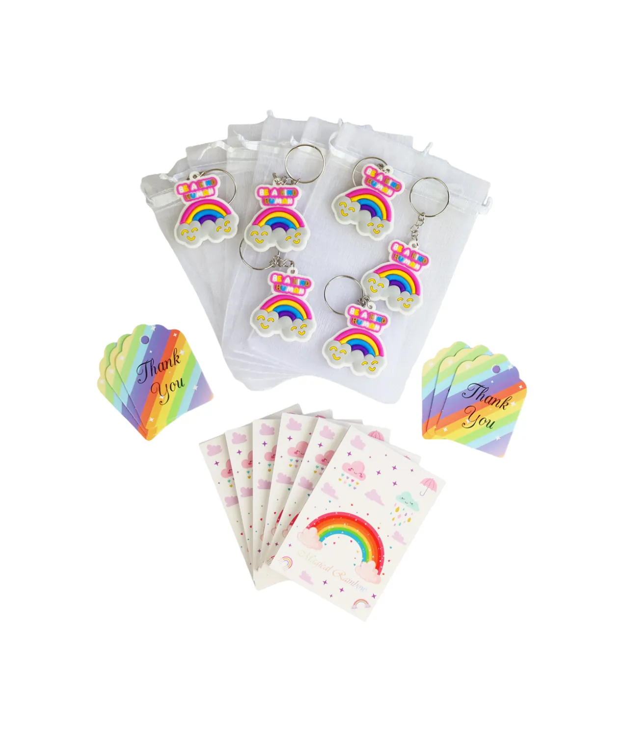 Rainbow Gift Bag Set 24pcs