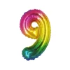 Rainbow Jelly Foil Number Balloon 9