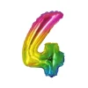 Rainbow Jelly Foil Number Balloon 4