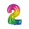 Rainbow Jelly Foil Number Balloon 2