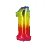Rainbow Jelly Foil Number Balloon 1
