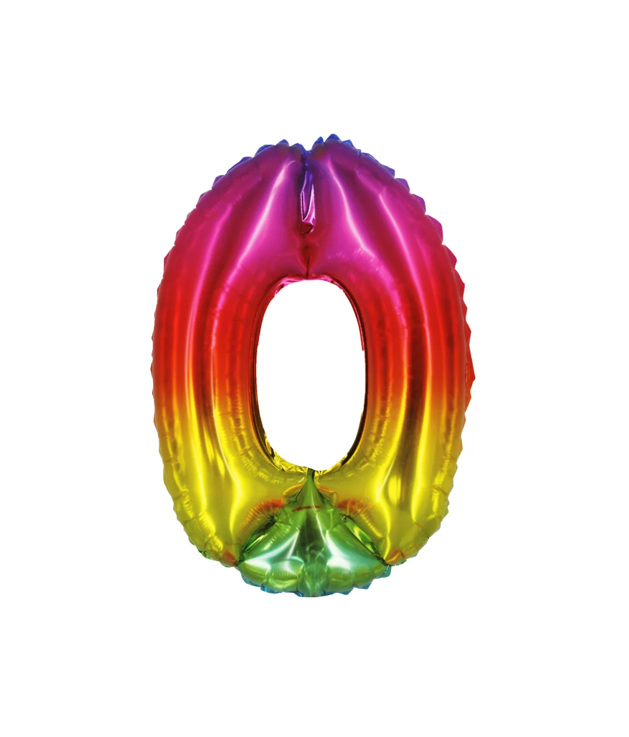 Rainbow Jelly Foil Number Balloon 0