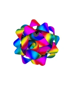 Rainbow Matte Gift Bow 20cm 1pc