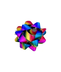 Rainbow Matte Gift Bow 15cm 1pc