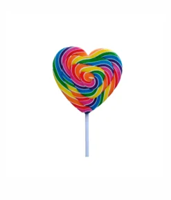 Rainbow Mega Heart Swirly Pop 1pc
